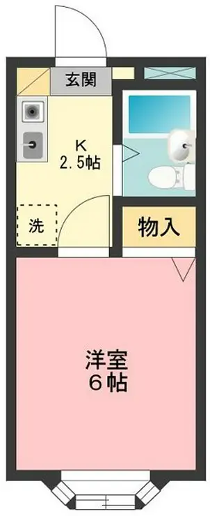 伏見昭栄ハイツ 2階階 間取り