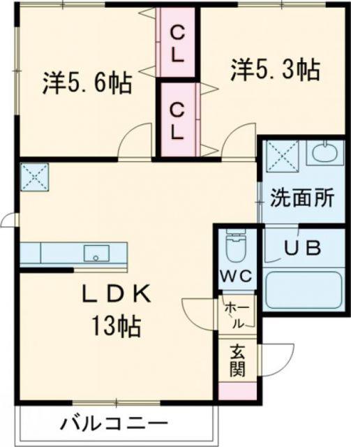 MAULOA(2LDK/2階)の間取り写真