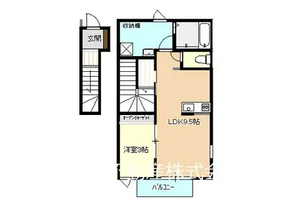 PRELUDE(1LDK/2階)の間取り写真