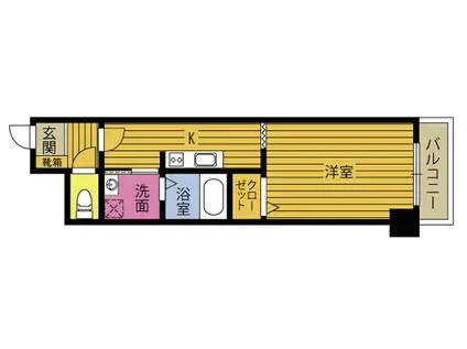 ル・グランK・P(1K/3階)の間取り写真