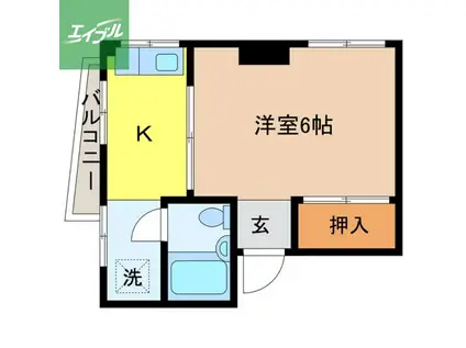 藤川マンション(1K/2階)の間取り写真