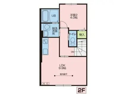 TYLER(1LDK/2階)の間取り写真