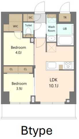 S-RESIDENCE浅草CLARITY(2LDK/7階)の間取り写真