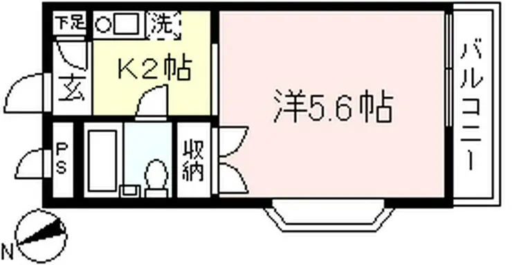 ペガサスマンション百合ヶ丘 4階階 間取り