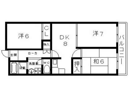パナグレープ(3LDK/3階)の間取り写真