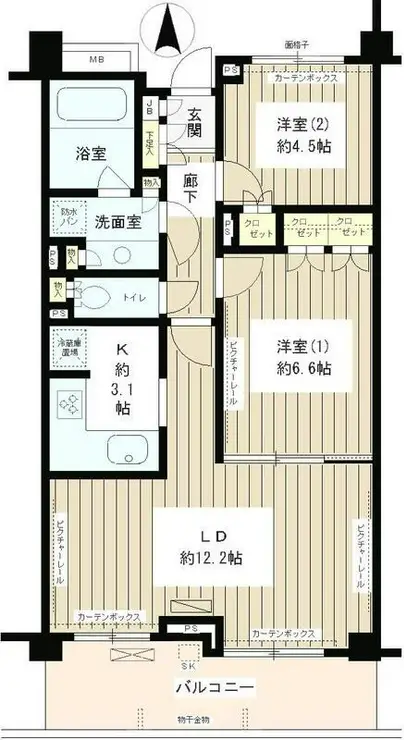 クラッサ成城 1階階 間取り
