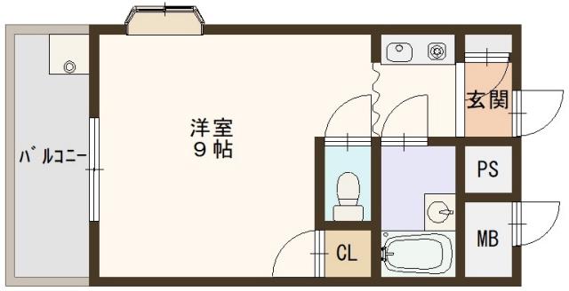セピア51(1K/3階)の間取り写真