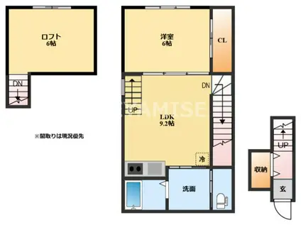 SEPTIEME (1SLDK/2階)の間取り写真