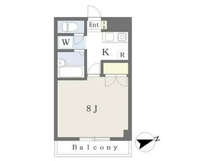 ロイヤルプラザ郡山(1K/5階)の間取り写真