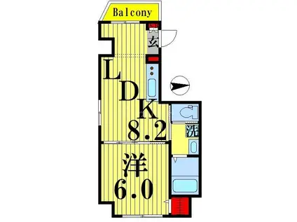 COMFAIR森下(1LDK/3階)の間取り写真