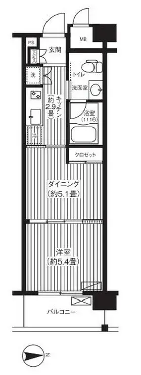 ピエス綱島 4階階 間取り