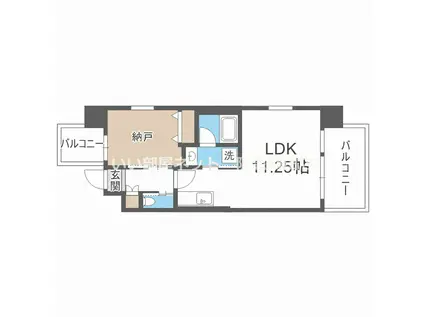 プレジオ江坂サウス(1LDK/6階)の間取り写真