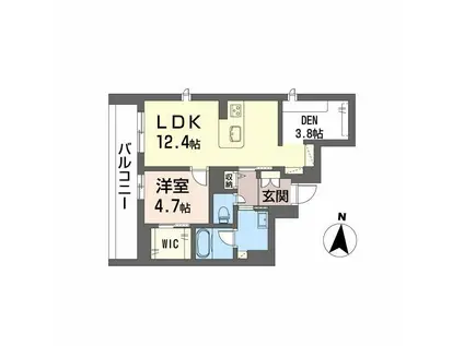 DEUXリジエール(1SLDK/2階)の間取り写真