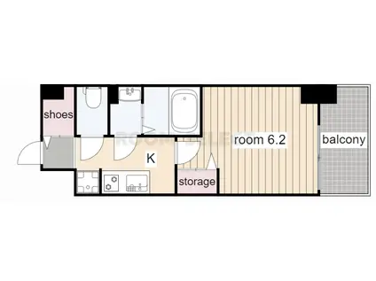 メイクス名駅南II(1K/11階)の間取り写真