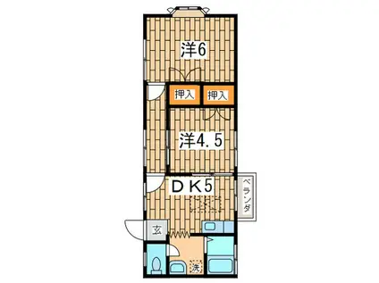 清和ハイツ(2DK/2階)の間取り写真