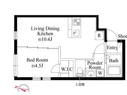 フォルスクラス駒込西ケ原(1LDK/2階)の間取り写真