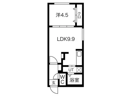 CHERISIS元町(1LDK/4階)の間取り写真