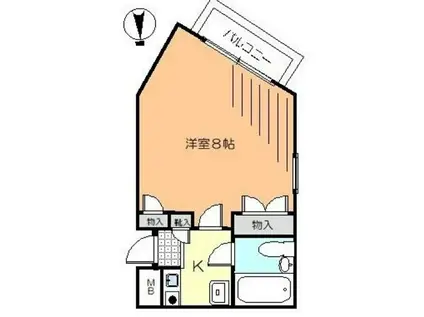 セントヒルズ橋本(1K/2階)の間取り写真