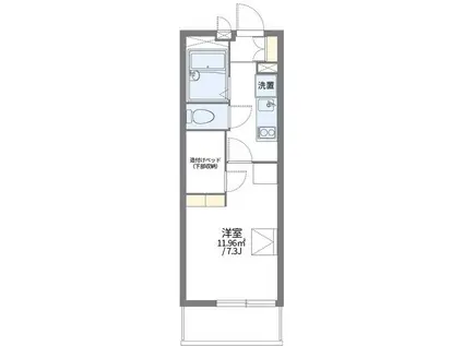 レオパレスメゾン エスポワール(1K/1階)の間取り写真