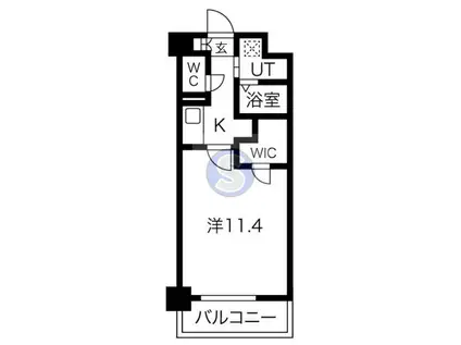 エスリード西小路御池(1K/6階)の間取り写真