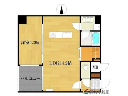 ALLEYIII(1LDK/8階)の間取り写真