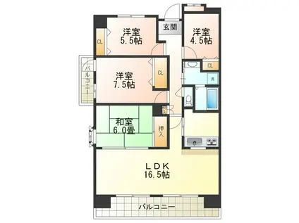 ルミエール東山(4LDK/2階)の間取り写真