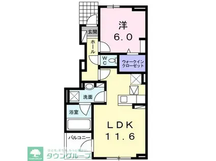 グレイスIII(1LDK/1階)の間取り写真