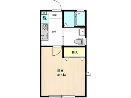 ケーオーメゾン高田馬場(1K/1階)の間取り写真