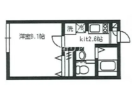 アクアプレイス(1K/2階)の間取り写真