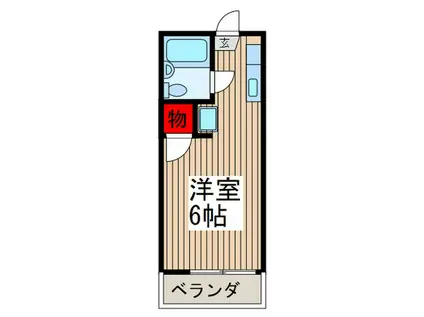 MIKE HOUSE(ワンルーム/2階)の間取り写真