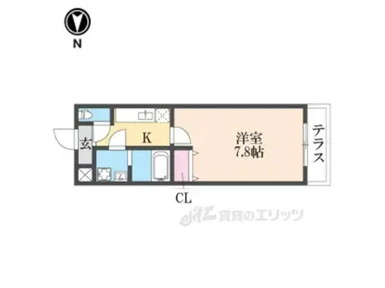 エスティームⅡ番館(1K/1階)の間取り写真