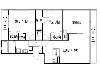 ANFANG三方原I(3LDK/3階)の間取り写真