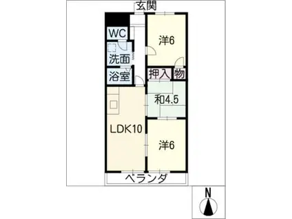 ラフィーネダイワ(3LDK/4階)の間取り写真