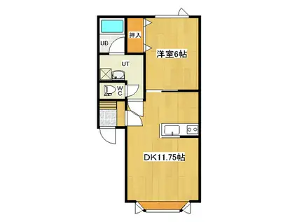 スペースD(1LDK/2階)の間取り写真