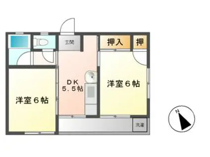 B-BALANCE(2K/2階)の間取り写真