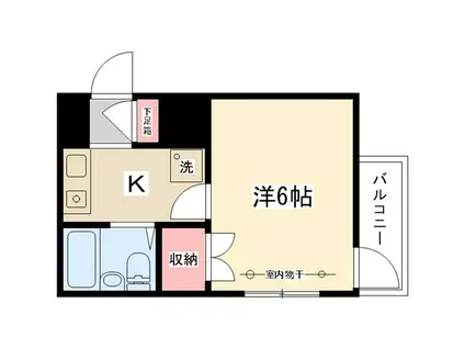 プチメゾン東林間(1K/3階)の間取り写真