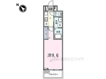 フリージア(1K/2階)の間取り写真