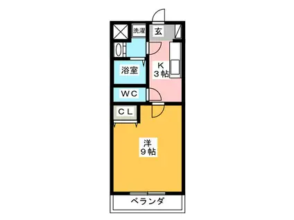 FORCE I(1K/2階)の間取り写真