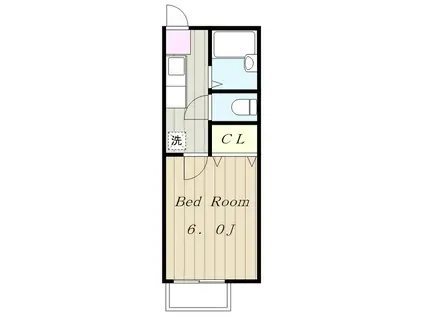 ヴィラミタ(1K/1階)の間取り写真