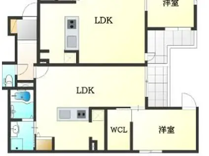 MACHIMOKU KUZUHA(1LDK/3階)の間取り写真