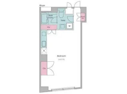 レジディア自由が丘II(ワンルーム/3階)の間取り写真