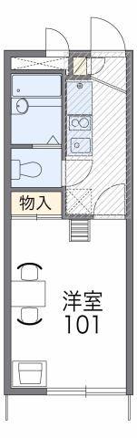 レオパレス香鈴(1K/1階)の間取り写真