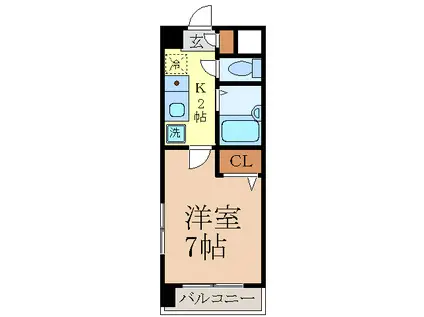 グリーンヒルズ千種(1K/6階)の間取り写真