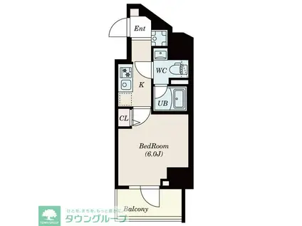 S-RESIDENCE松戸COSMEA(1K/13階)の間取り写真