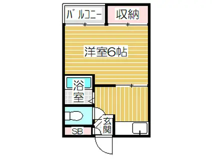 井宮マンション(1K/3階)の間取り写真