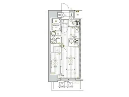 LIVEFLAT千種ウエスト(1LDK/3階)の間取り写真