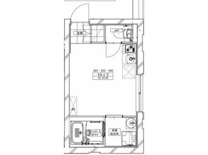 ミライズ滝野川レジデンス(ワンルーム/4階)の間取り写真