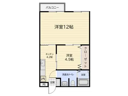 シャインME(2K/2階)の間取り写真