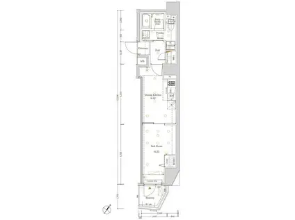 LOG初台/ログ初台(1DK/6階)の間取り写真