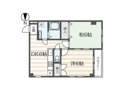 アネックス永山(2DK/2階)の間取り写真